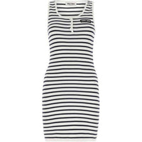 MIU MIU SS23 Sleeveless Dress Women's Black White