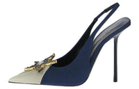 SAINT LAURENT Volbert Slim Heel High Heels 11cm Women's Blue