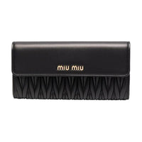 MIU MIU Lambskin Wallet Women's Black