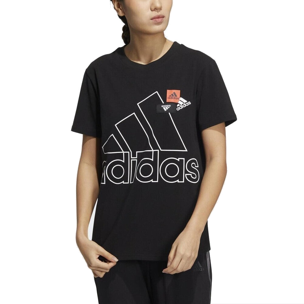 (WMNS) adidas Brd T-Shirt Asia Sizing 'Black White' HM5286