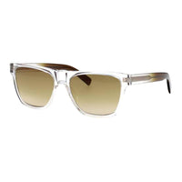 SAINT LAURENT Square Sunglasses Men's Transparent