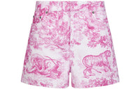 DIOR Denim Shorts Women's Bright Pink