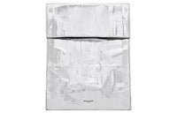 SAINT LAURENT Eel Skin Paper Bag Clutch Women's Silver
