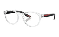 PRADA Acetate Oval Eyeglass Frames Men's Transparent