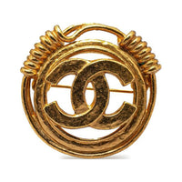CHANEL 1994 Plated Cc Brooch Costume Brooch