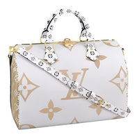 LOUIS VUITTON Speedy Bandouliere Monogram Giant 30 Khaki Green/White