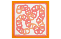 HERMES Faubourg Silk Scarves Women's Yellow