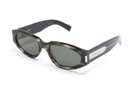 SAINT LAURENT Eyewear Tortoiseshell effect Oval frame Sunglasses