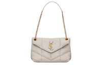 SAINT LAURENT Logo Plaque Strapped Shoulder Bag