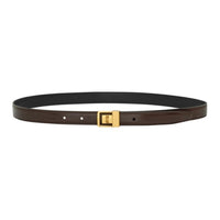 SAINT LAURENT - Leather Belts Women's Brown Width: 2CM
