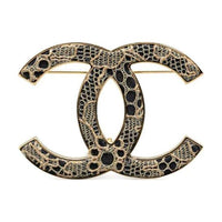 CHANEL 2006 Tweed And Lace Cc Logo Costume Brooch