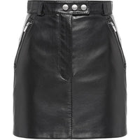 MIU MIU FW21 Leather Short Skirts Women's Black