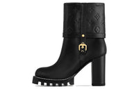 LOUIS VUITTON Star Trail Ankle Boots 8cm Women's Black