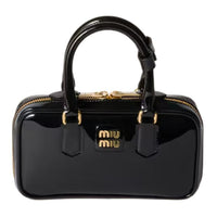 MIU MIU Calfskin One Shoulder Handbag Mini Women's Black