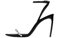 SAINT LAURENT Gloria Strap Sandals Women's Black