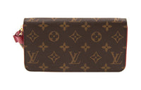 LOUIS VUITTON Zippy Leather Wallet Regular Women's Coffee