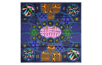 HERMES Silk Scarves Women's Blue