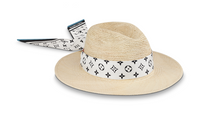 LOUIS VUITTON Straw Hat Women's Brown