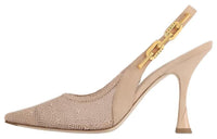 LOUIS VUITTON Slim Heel High Heels 9.5cm Women's Light Pink