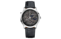 HERMES Slim D' Collection Wrist Watch Automatic Mechanical Movement Crocodile Leather Strap Black Dial Men's