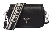 PRADA Leather Crossbody Bag Shoulder Bag Women's Black