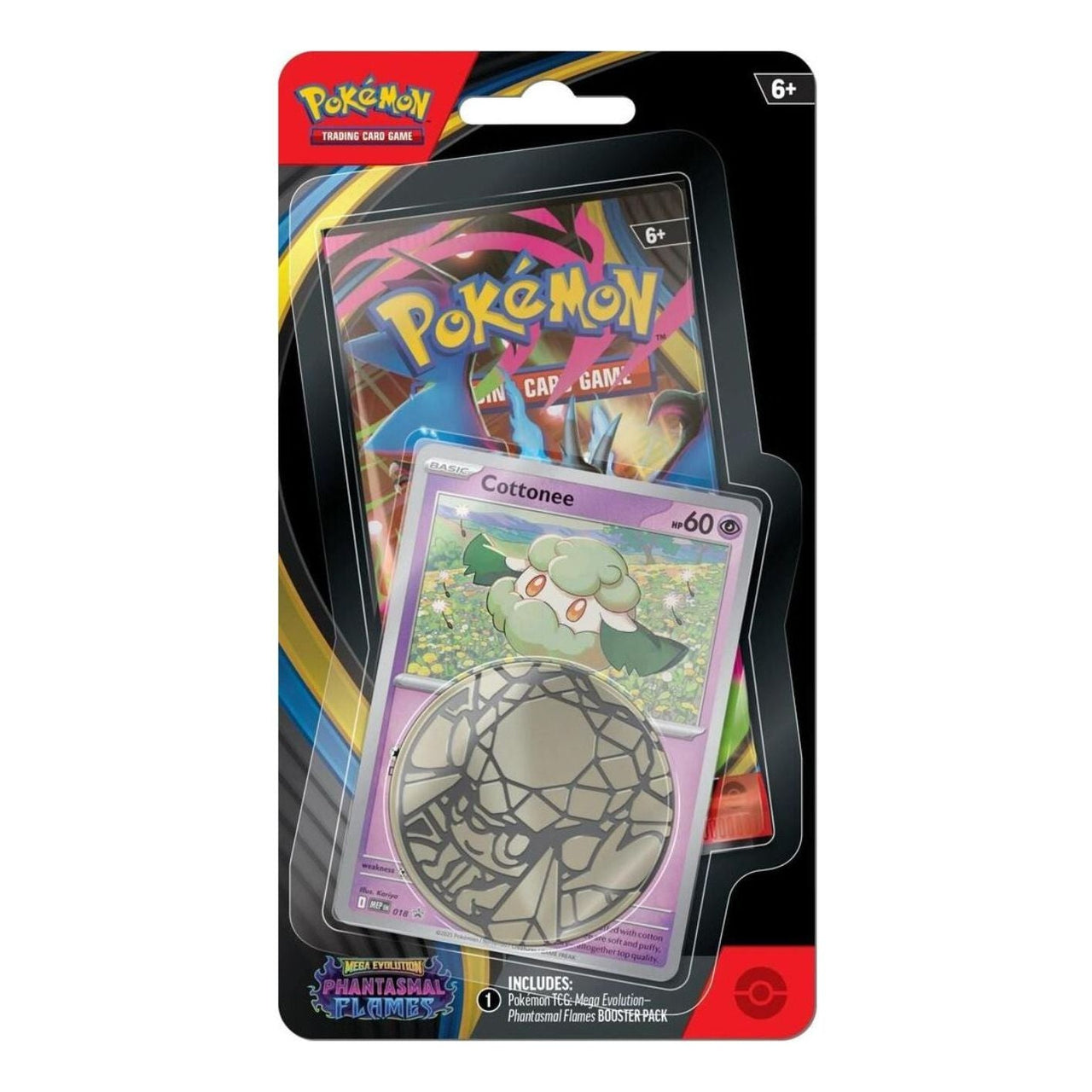 Pokemon Card Eng. 2025 Pokemon ME02: Phantasmal Flames Single Pack Blister 'Cottonee' 10-10189-105-C