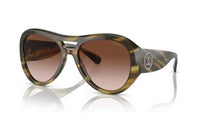 CHANEL Irregular Shape Sunglasses Women's Brown