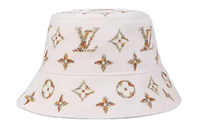 LOUIS VUITTON Cotton Bucket Hats Women's White Pink