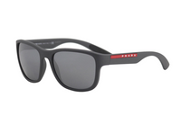 PRADA Plastic Irregular Shape Sunglasses Men's Black