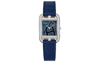 HERMES Wrist Watch Quartz Movement Genuine Leather Strap 31mm Blue Dial Women's Watch