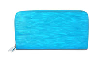 LOUIS VUITTON Zippy Epi Leather Wallet Women's Turquoise