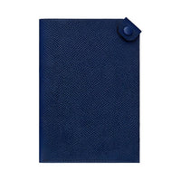 HERMES Tarmac Cow Leather Wallet Women's Sapphire Blue