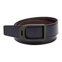 HERMES Leather Belts Men's Black/Brown Width 3.8cm