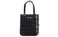 MIU MIU Matelassé Sheepskin Handbag Women's Black