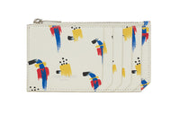 SAINT LAURENT Cow Leather Card Holder Card Holder Men's Ecru/Multicolor
