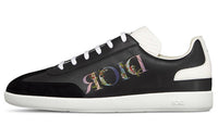 DIOR Flowers Low-Top Stylish Skateboarding Shoes Men's Black