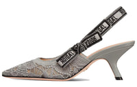 DIOR J'Adior Cone Heel High Heels 6.5cm Women's Rock Gray