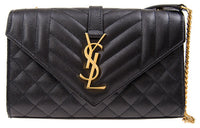 SAINT LAURENT Cow Leather Shoulder Bag, Crossbody Bag Regular Women's Black