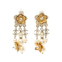 CHANEL Gold-Plated Earrings Women's Gold