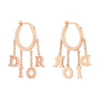 DIOR Metal Earrings Women's Rose Gold