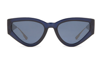 DIOR Acetate Metal Irregular Shape Sunglasses Women's Blue