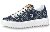 LOUIS VUITTON Time Out Stylish Skateboarding Shoes Women's Blue