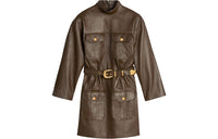 CELINE Long Sleeved Dress Women's Dark Khaki