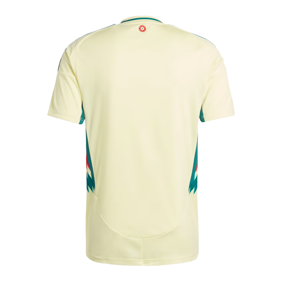 adidas Wales 24 Away Soccer Jersey Asia Sizing 'Yellow' IQ2424