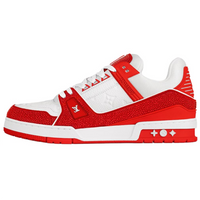 LOUIS VUITTON Trainer Low-Top Skateboard Shoes Women's Red
