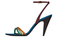 SAINT LAURENT Liya Strap Sandals Women's Multicolor Black