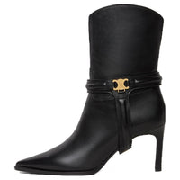 CELINE Ankle Boots Women's Black