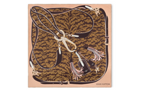 LOUIS VUITTON Silk Scarves Women's Brown