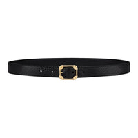LOUIS VUITTON Leather Belts Women's Black