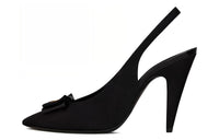 SAINT LAURENT Anais Cone Heel High Heels 9.5cm Women's Black